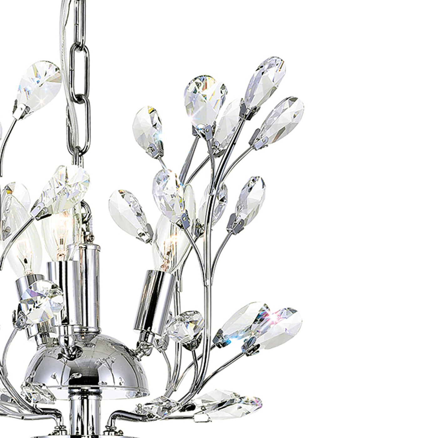 Ivy Chandeliers 6 Light Chrome Finish