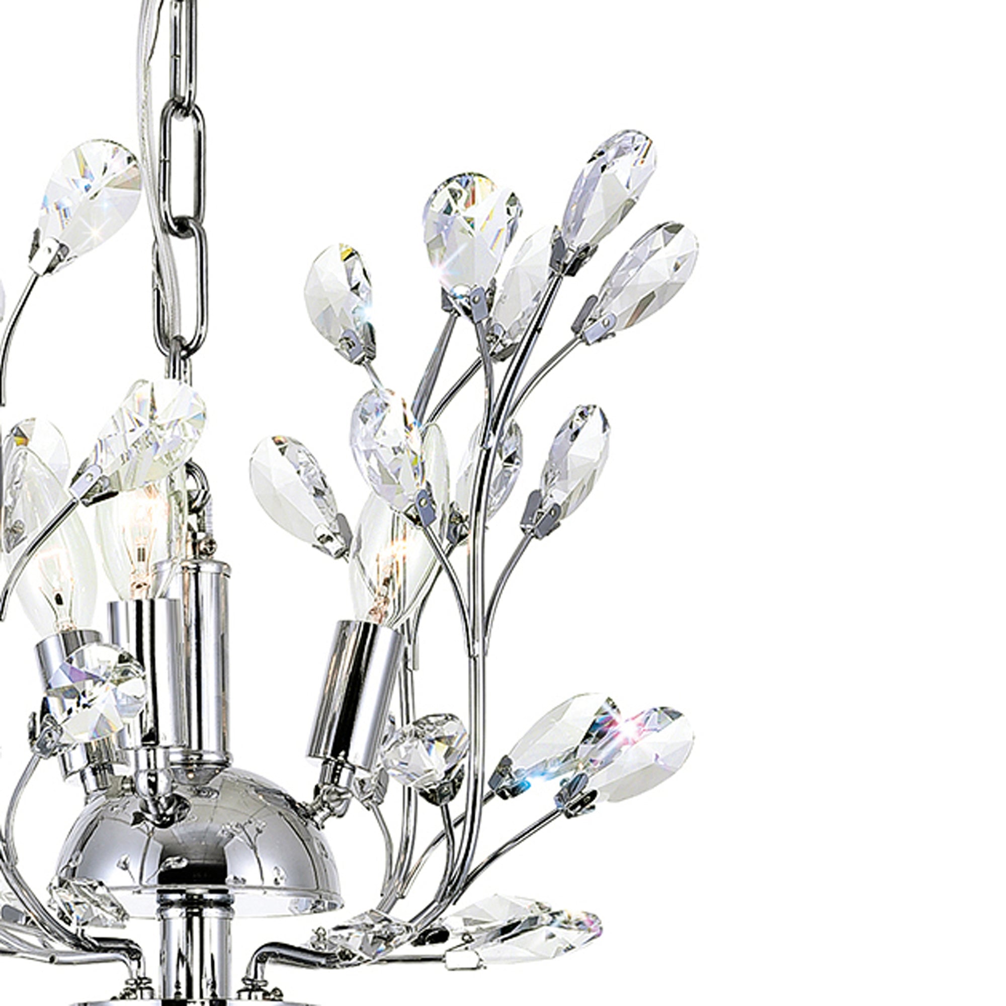 Ivy Chandeliers 6 Light Chrome Finish
