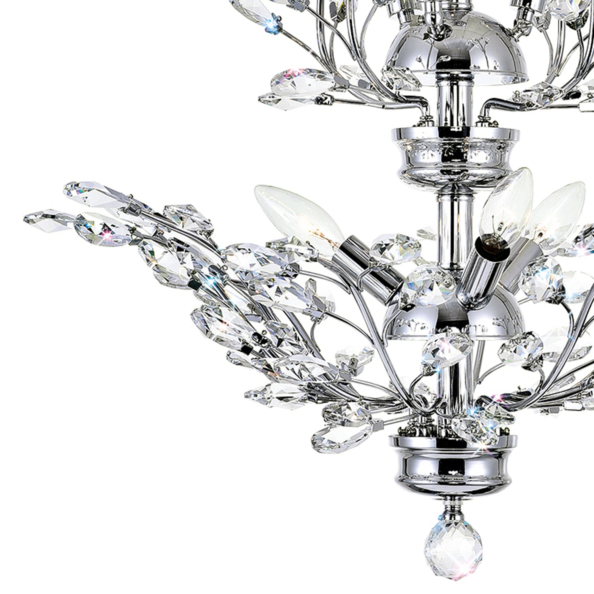Ivy Chandeliers 6 Light Chrome Finish