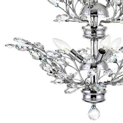 Ivy Chandeliers 6 Light Chrome Finish
