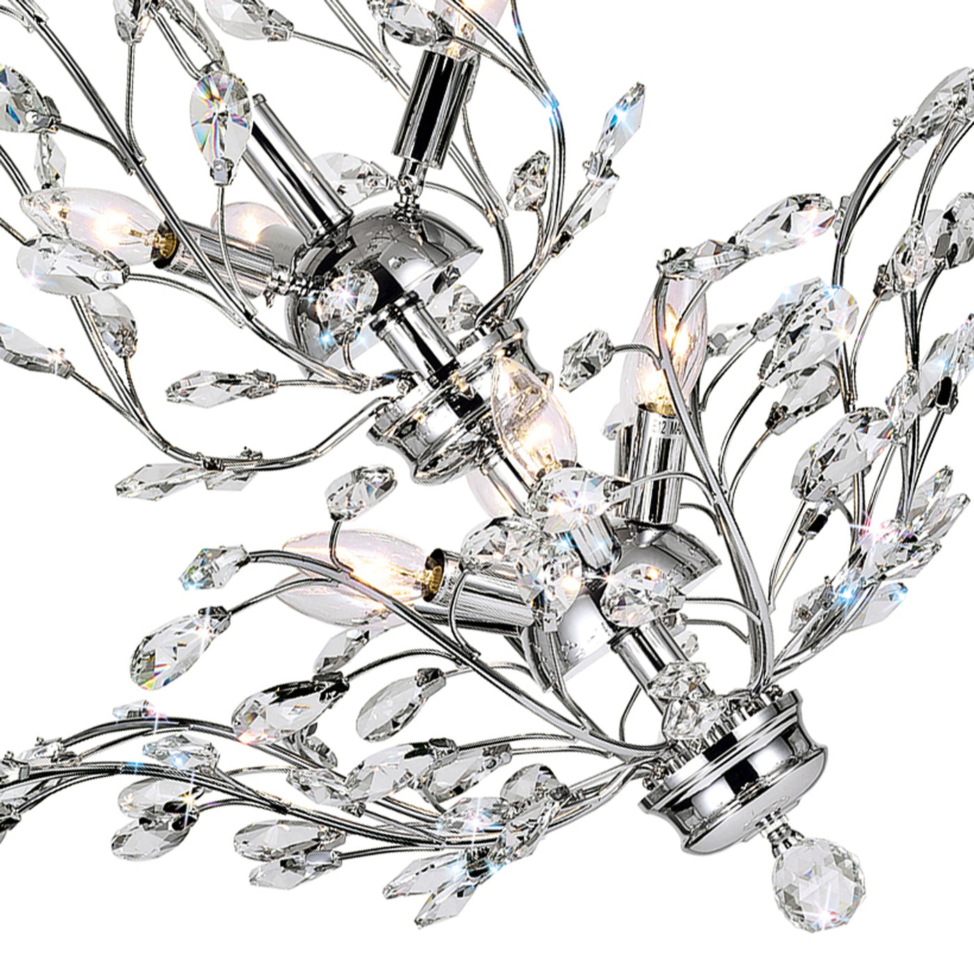 Ivy Chandeliers 9 Light Chrome Crystal