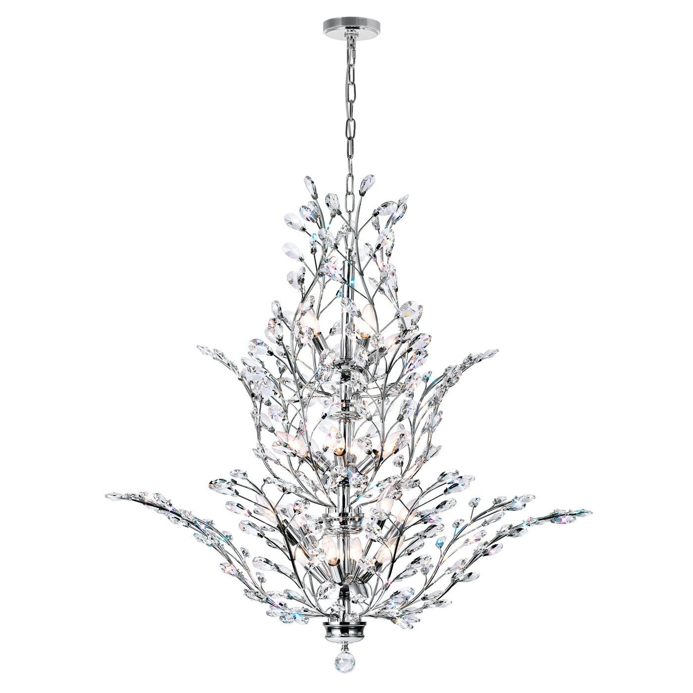 Ivy Chandeliers 18 Light Chrome Finish