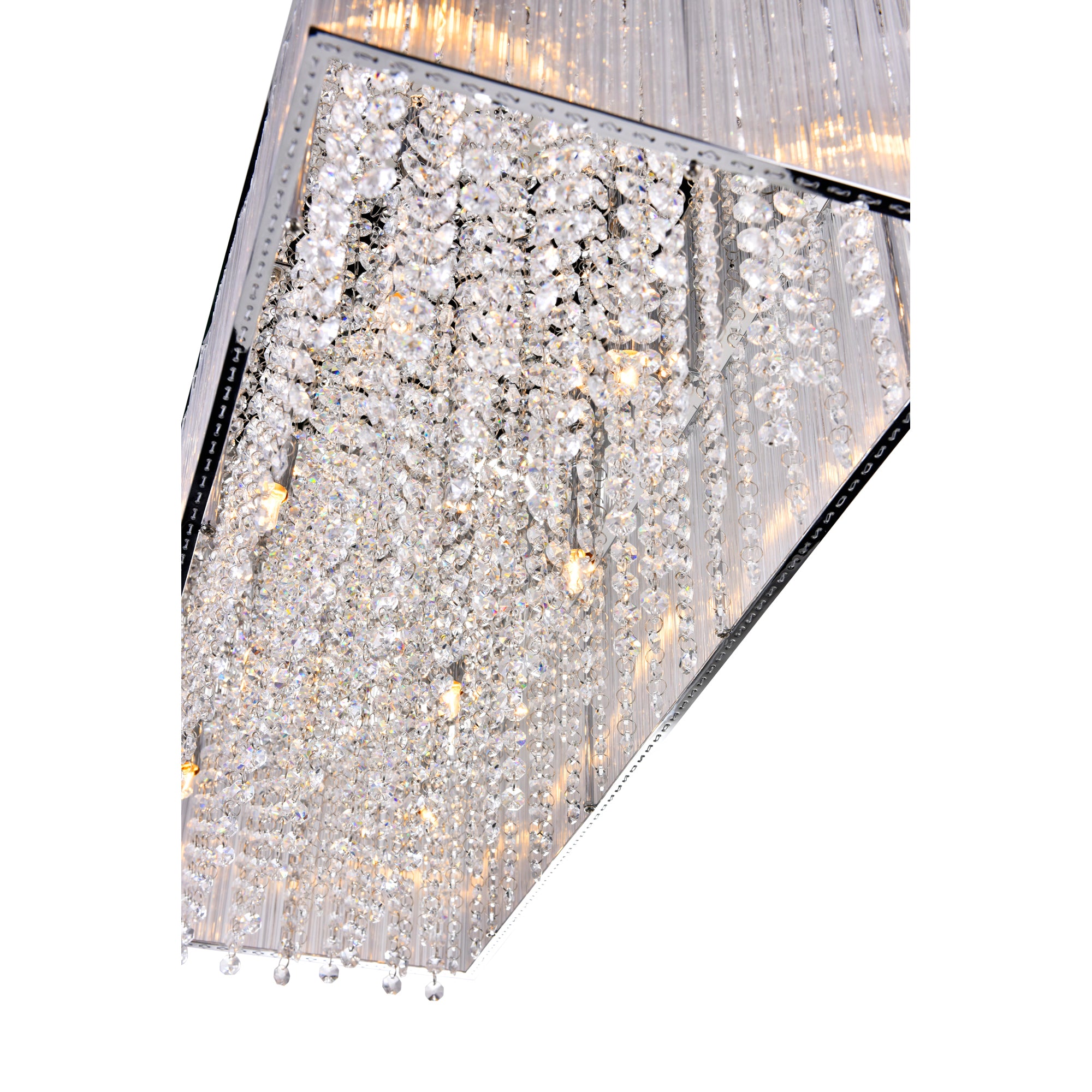 Spring Morning 10 Light Chrome Chandelier Drum Shade