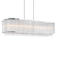 Elsa 6 Light 36 Inch Chrome Chandelier Drum Shade Design