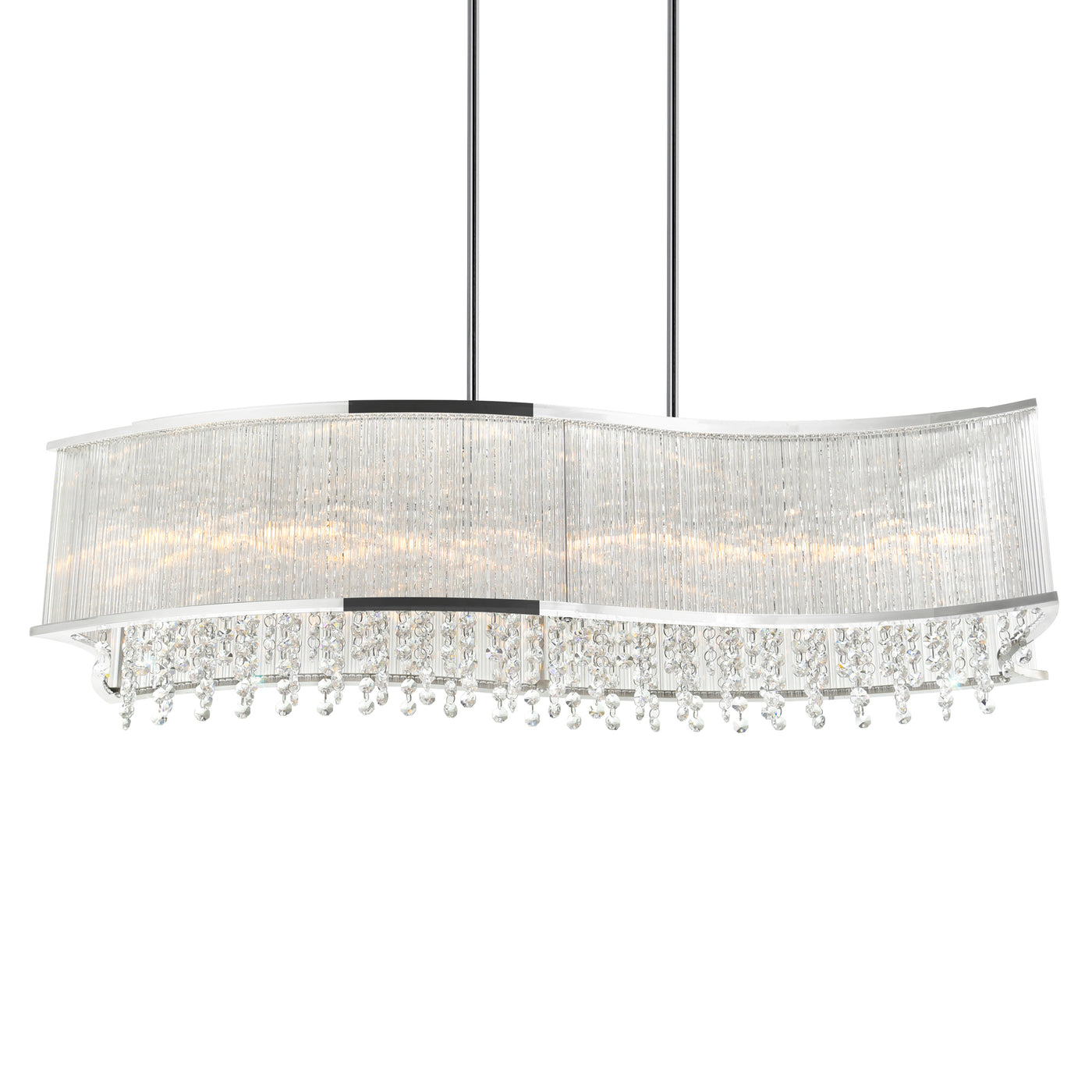 Elsa 6 Light 36 Inch Chrome Chandelier Drum Shade Design