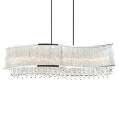 Elsa 6 Light 36 Inch Chrome Chandelier Drum Shade Design
