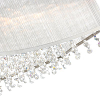 Elsa 6 Light 36 Inch Chrome Chandelier Drum Shade Design