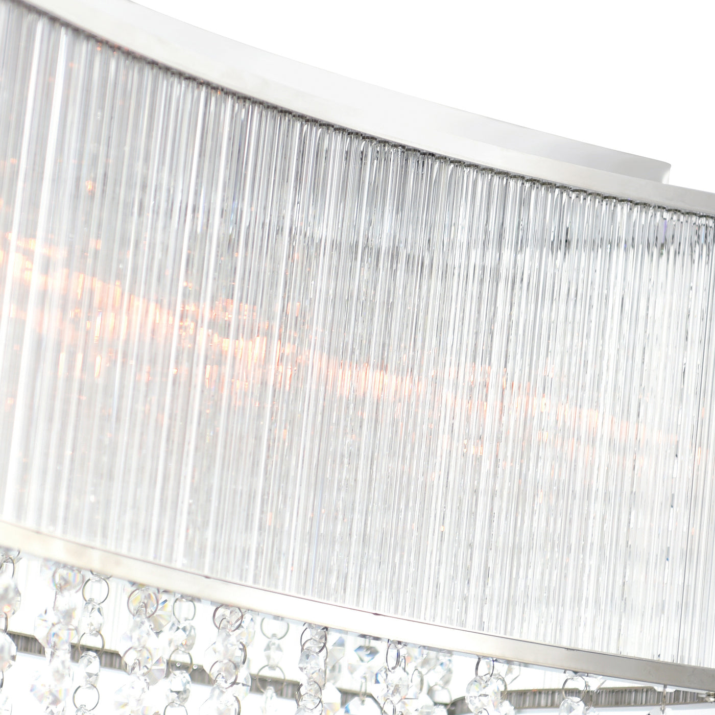 Elsa 6 Light 36 Inch Chrome Chandelier Drum Shade Design