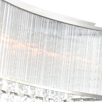 Elsa 6 Light 36 Inch Chrome Chandelier Drum Shade Design