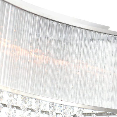 Elsa 6 Light 36 Inch Chrome Chandelier Drum Shade Design