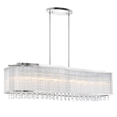 Elsa 6 Light 36 Inch Chrome Chandelier Drum Shade Design