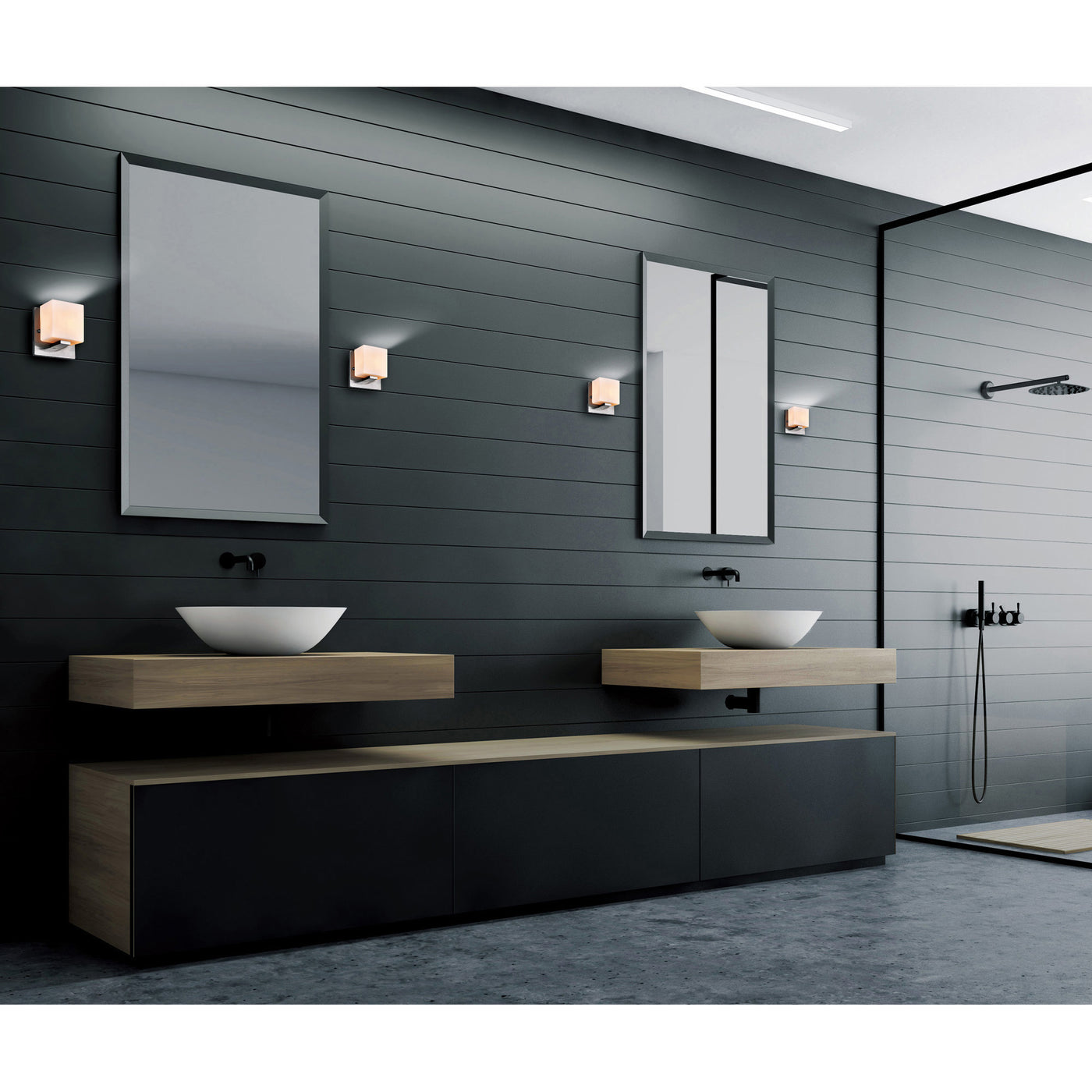 Cristini 1 Light Nickel Sconce with Satin Finish