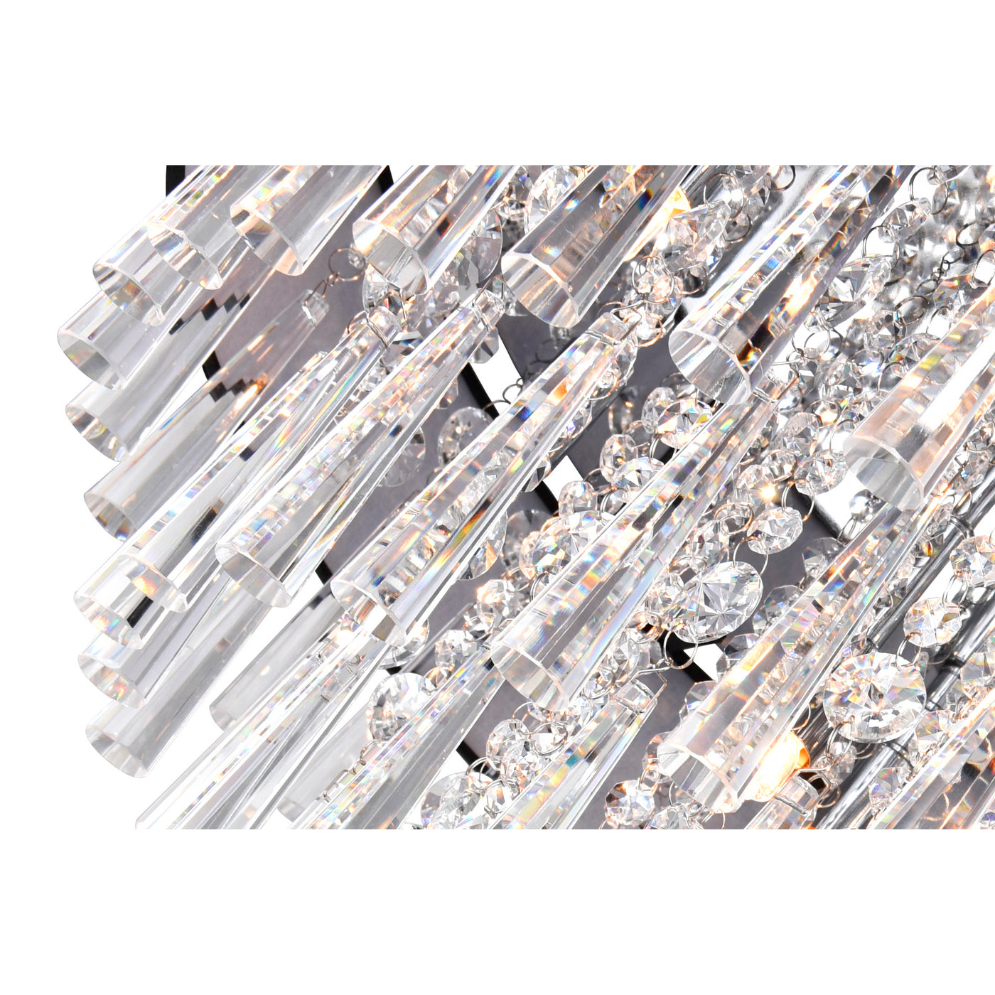 Franca 8 Light Chrome Flush Mount 22in With Black Shade
