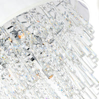 Franca 8 Light Chrome Flush Mount 22in With Off White Shade