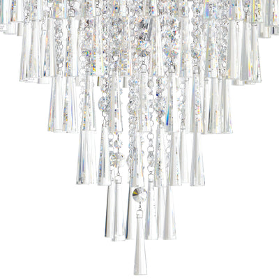 Franca 8 Light Chrome Flush Mount 22in With Off White Shade