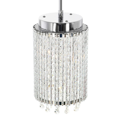 Claire 2 Light Drum Shade Mini Pendant With Chrome Finish