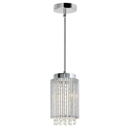 Claire 2 Light Drum Shade Mini Pendant With Chrome Finish