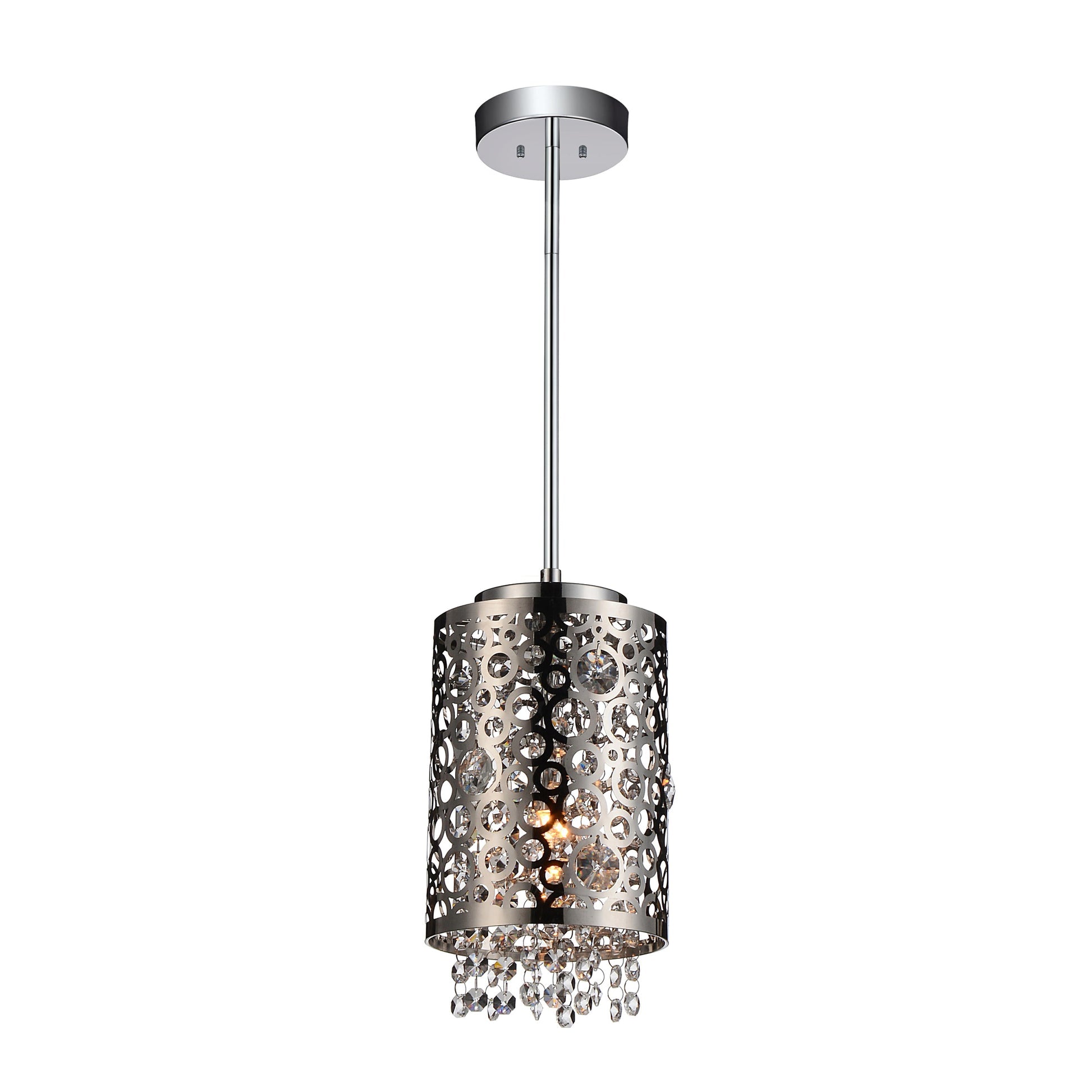 Bubbles 1 Light Chrome Pendant Light