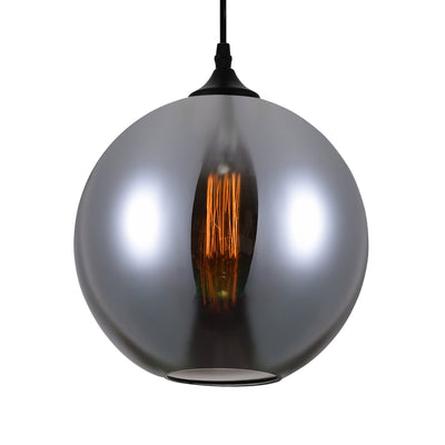 Glass 1 Light 10in Smoke Pendant Light