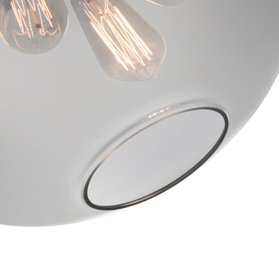 Smoke Down 4 Light 16 Inch Glass Pendant