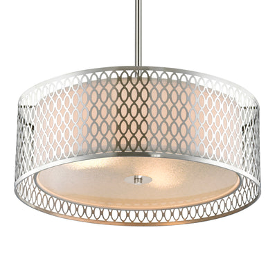 Mikayla 3 Light Nickel Chandelier