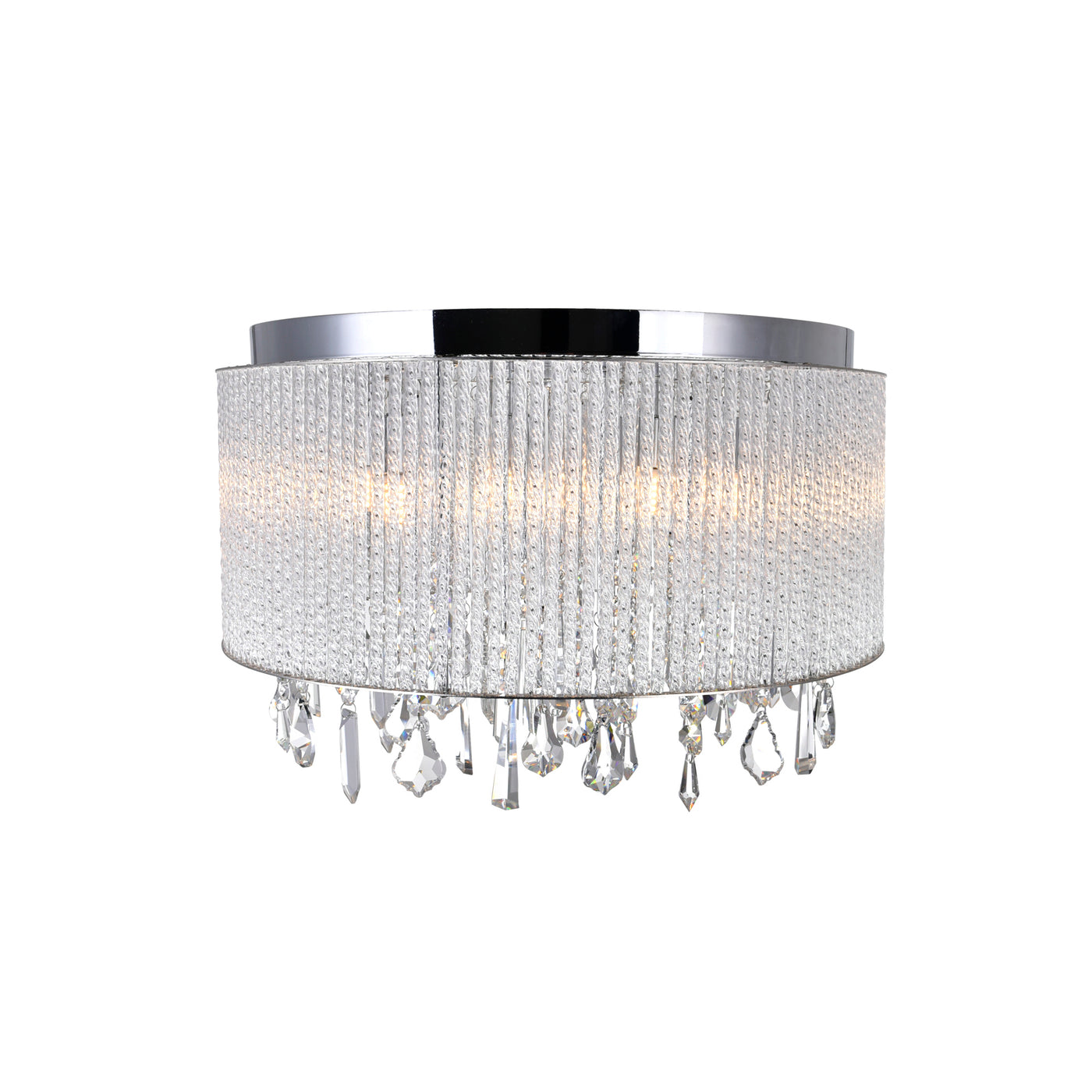Benson 9 Light Chrome Flush Mount
