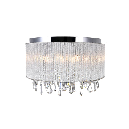 Benson 9 Light Chrome Flush Mount