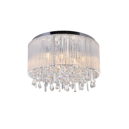 Benson 9 Light Chrome Flush Mount