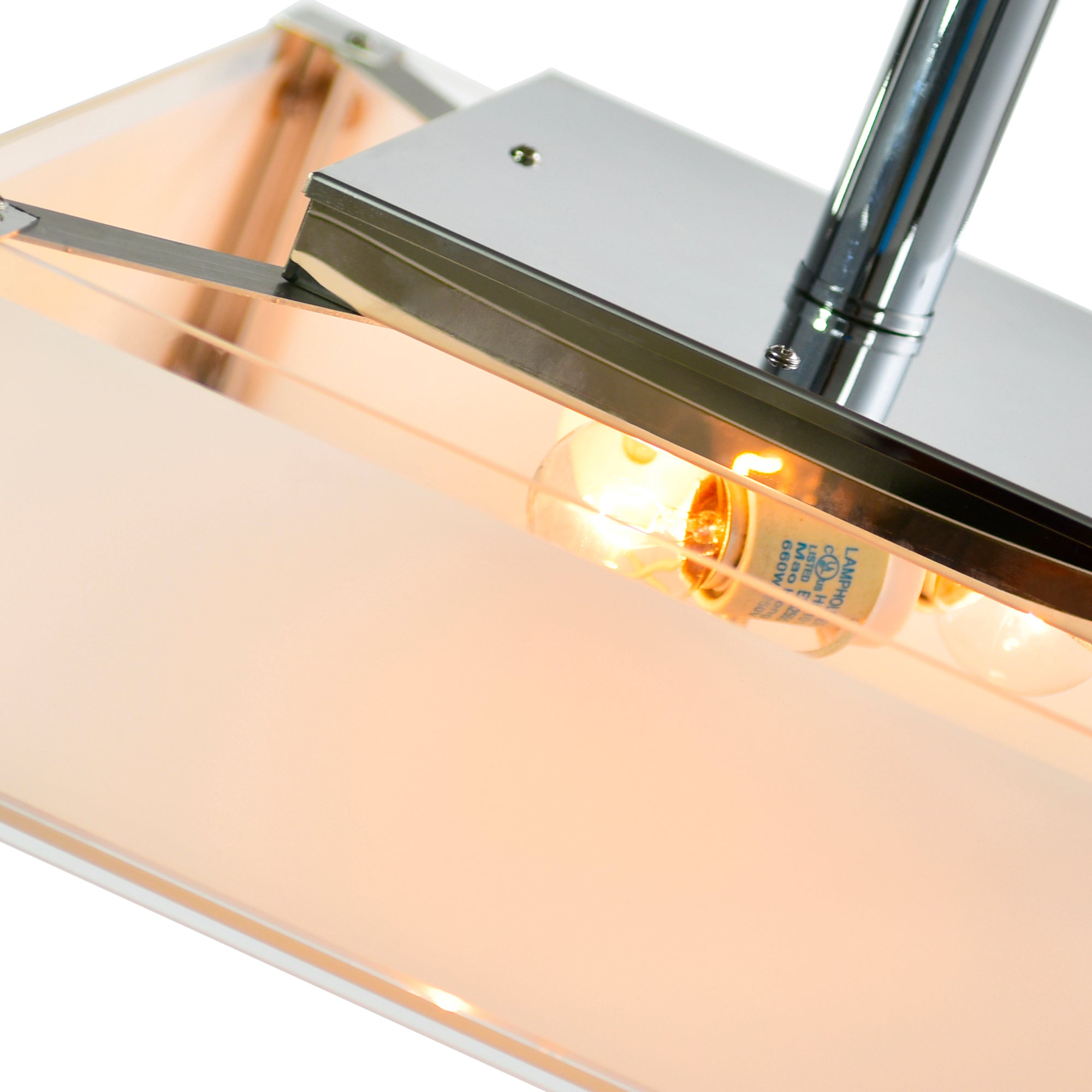 Lucie 4 Light 17in Chrome Flush Mount Square Drum Shade