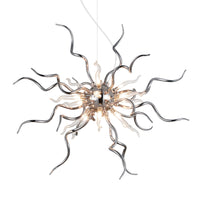 Twist 15 Light Chrome Chandelier