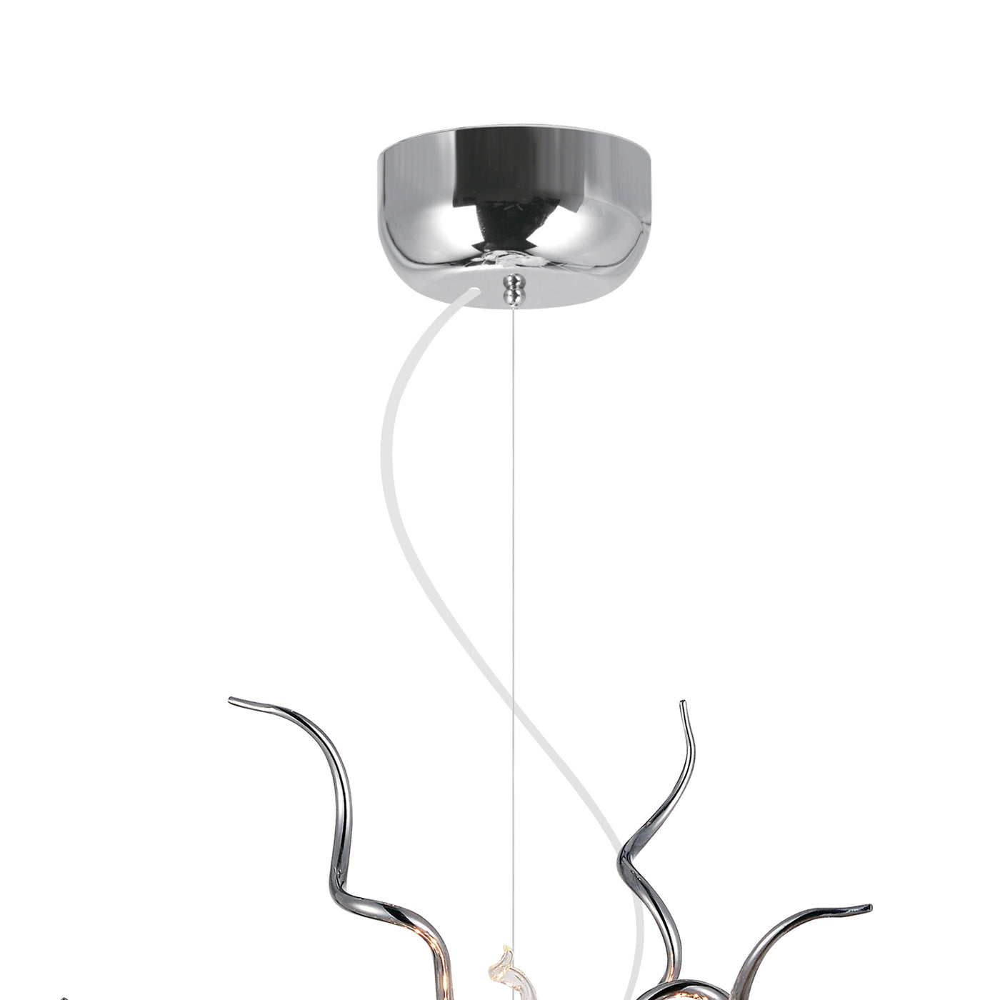 Twist 15 Light Chrome Chandelier