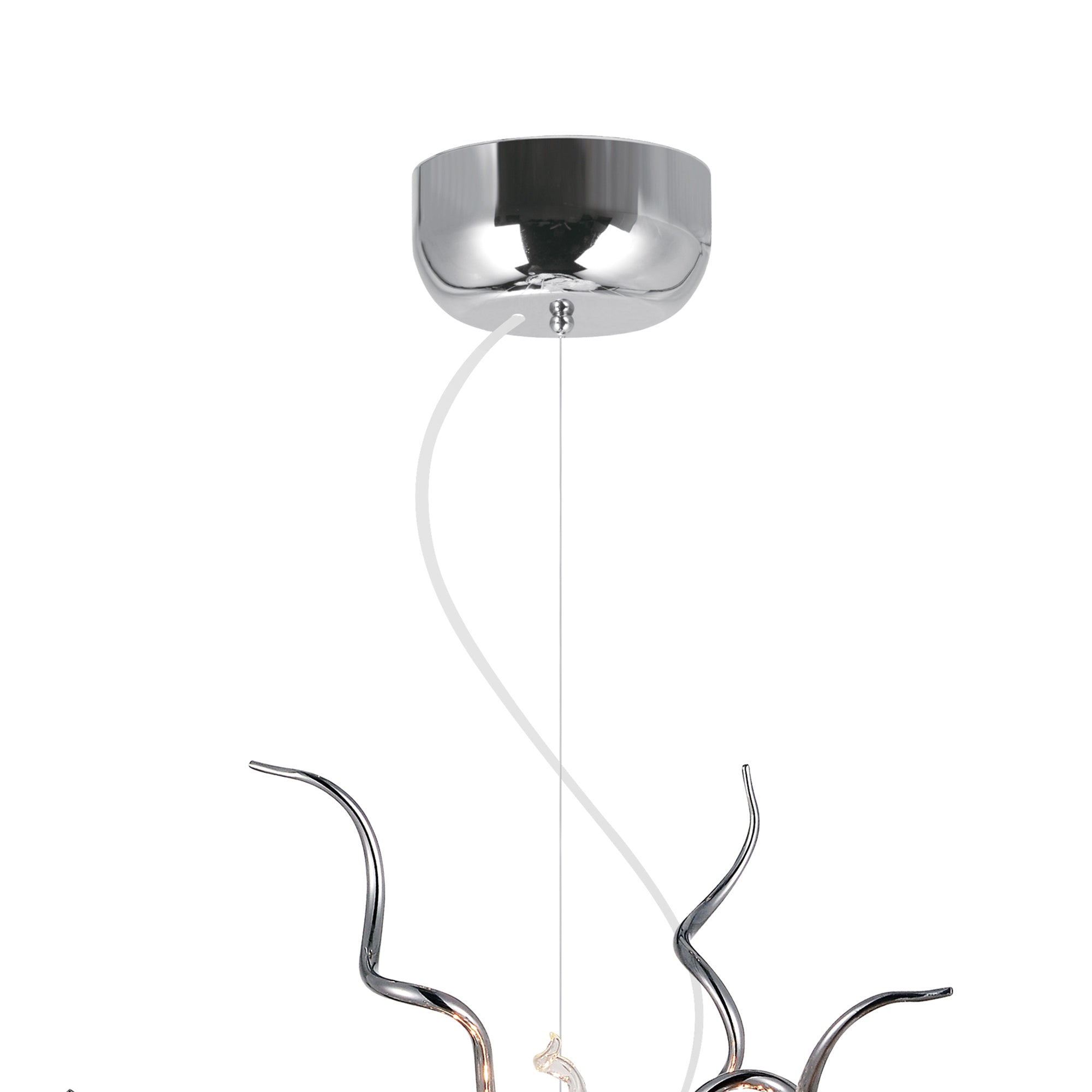 Twist 15 Light Chrome Chandelier