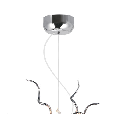 Twist 15 Light Chrome Chandelier