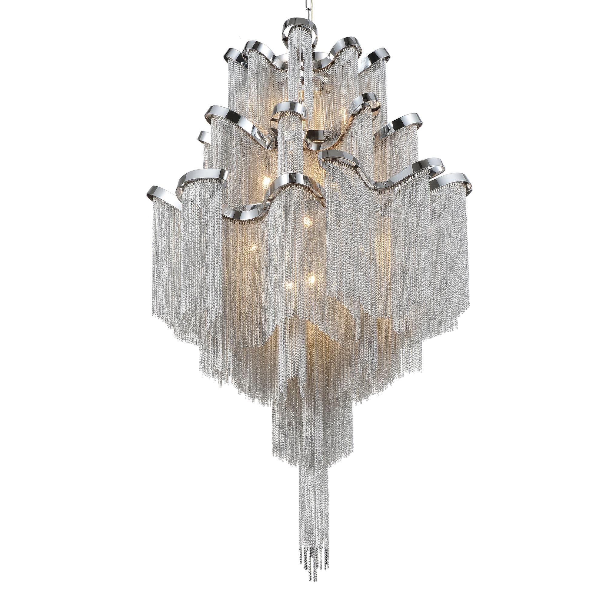 Daisy 17 Light 24 Inch Chrome Chandelier