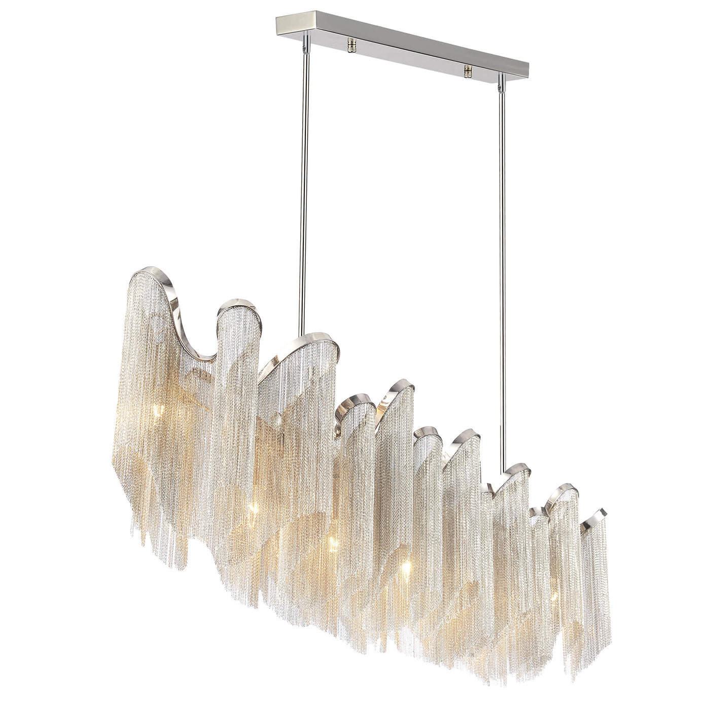 Daisy 7 Light 47 Inch Chrome Chandelier