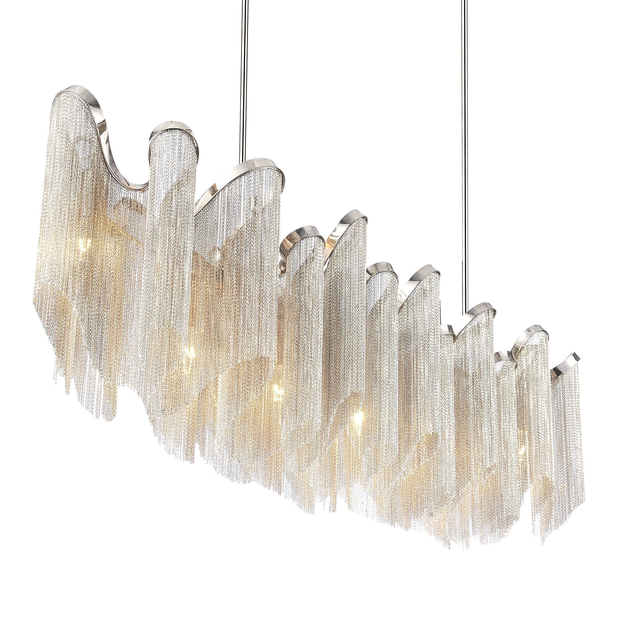 Daisy 7 Light 47 Inch Chrome Chandelier