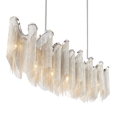Daisy 7 Light 47 Inch Chrome Chandelier