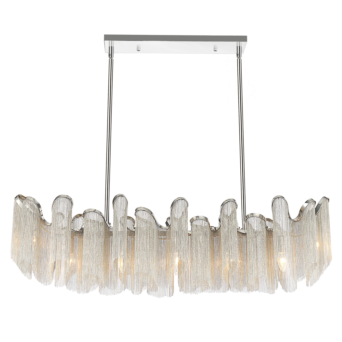 Daisy 7 Light 47 Inch Chrome Chandelier
