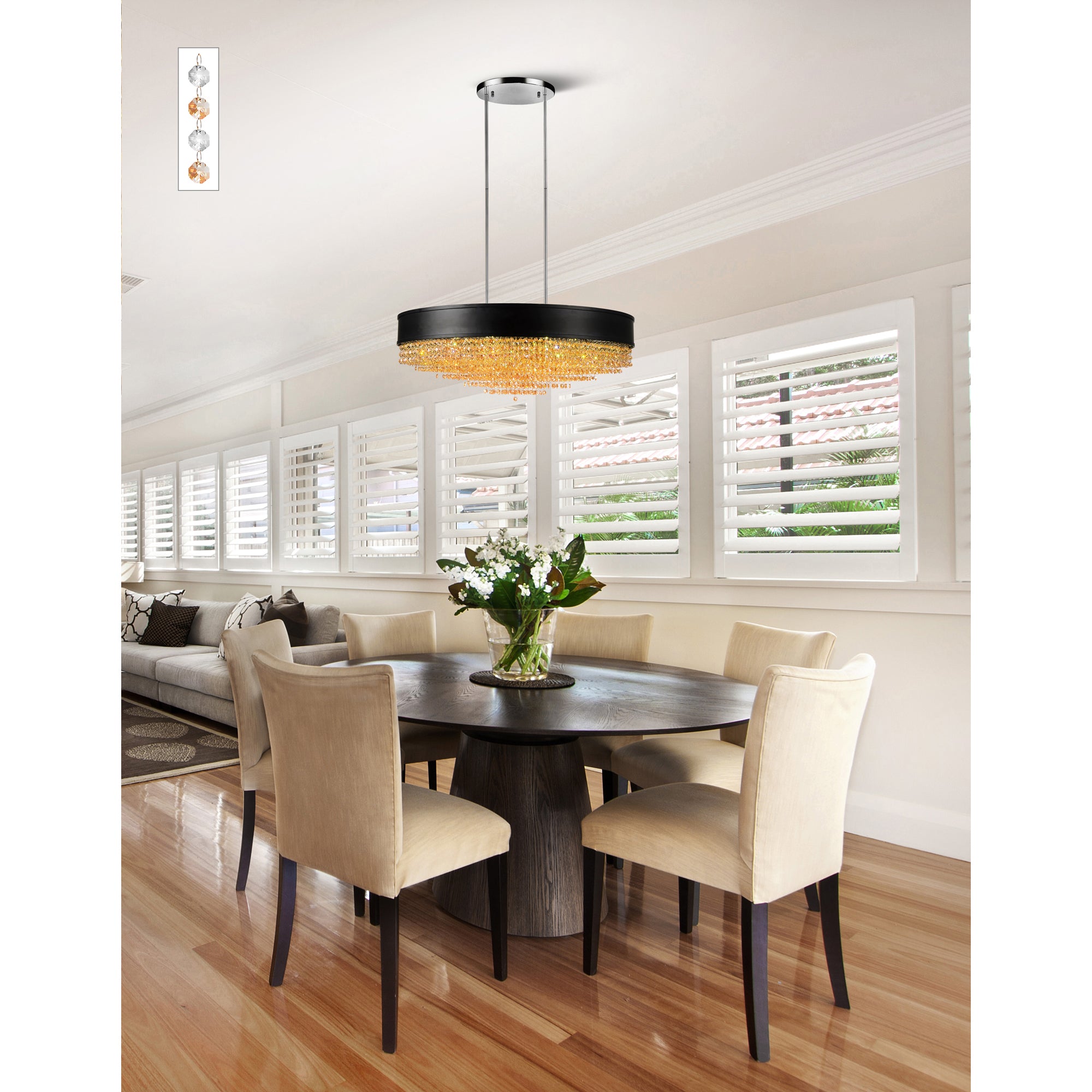 Medina 15 Light Black Chandelier