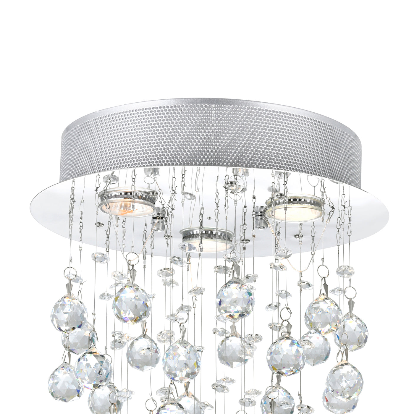 Rain Chandeliers 3 Lights Chrome Finish