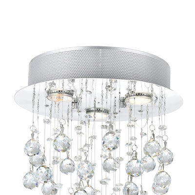 Rain Chandeliers 3 Lights Chrome Finish