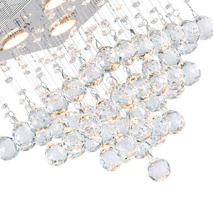 Square 4 Light Chrome Chandelier