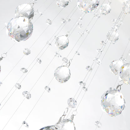 Square 4 Light Chrome Chandelier