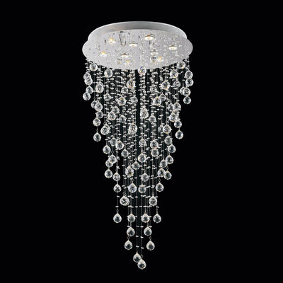 Rain Chandeliers 9 Light Chrome Finish