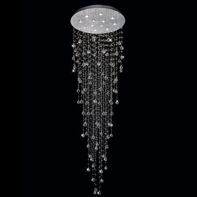 Rain Chandeliers 12 Light Chrome Finish