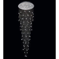 Rain Chandeliers 12 Light Chrome Finish