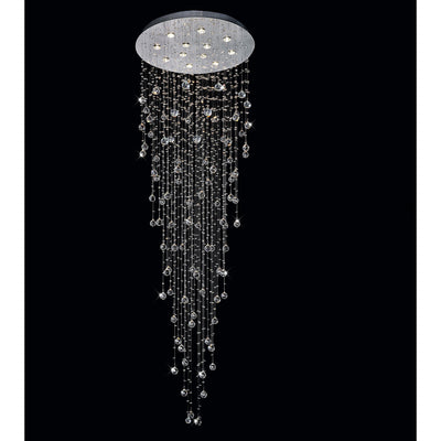 Rain Chandeliers 12 Light Chrome Finish