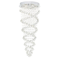 Double Chandeliers Spiral 6 Light Chrome