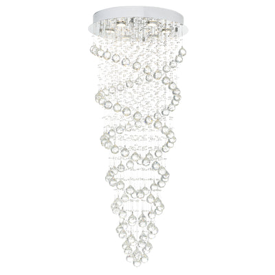 Double Chandeliers Spiral 6 Light Chrome