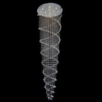 Double Chandeliers Chrome 12 Lights